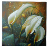 Carreau Klimt Golden Calla Lilies Symbolisme Art Nouveau C (Devant)