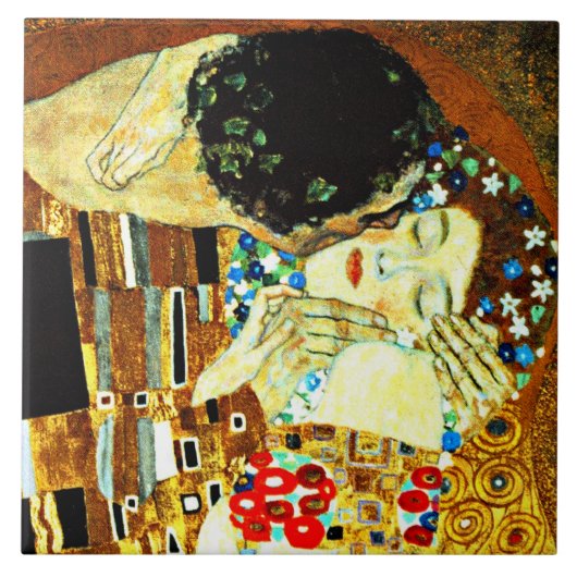 Carreau Klimt : Le Kiss, célèbre peinture, (Devant)