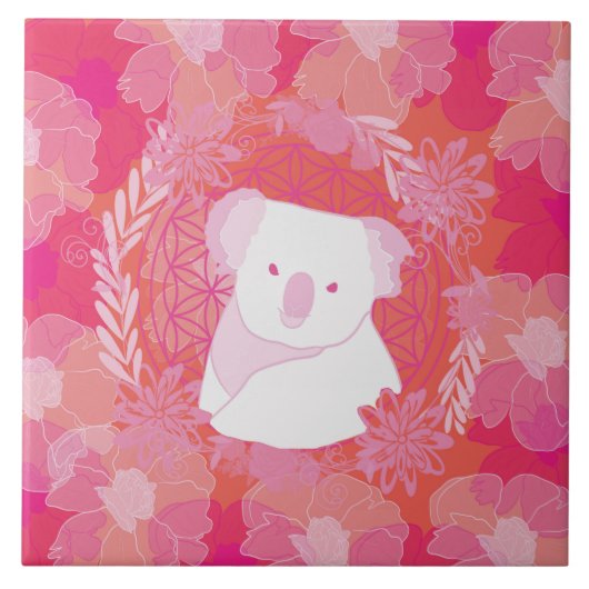 Carreau Koala Flower of life (Devant)