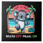 Carreau Koala Vibing sur la plage (Devant)