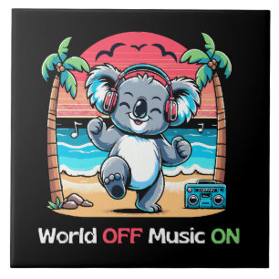 Carreau Koala Vibing sur la plage