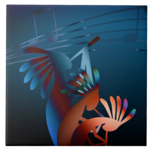Carreau Kokopelli Blues Music 2 6"