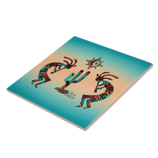 Carreau Kokopelli Et Cactus (Côté)