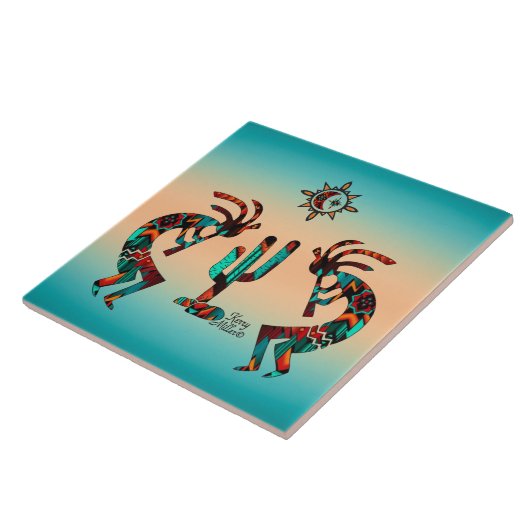 Carreau Kokopelli Et Cactus (Côté)