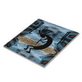 Carreau Kokopelli Sud-Ouest Désert Mosaïque L Bleu (Côté)