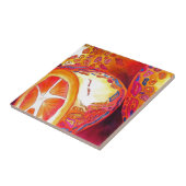 Carreau Kumquats agrumes oranges aquarelles fruits art (Côté)