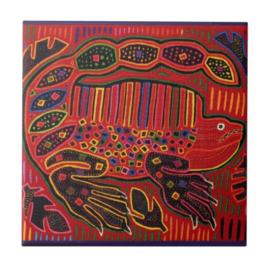 Carreau Kuna Iguana Mola (Devant)