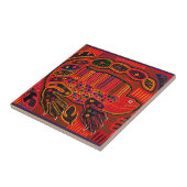 Carreau Kuna Iguane Indien Mola (Côté)