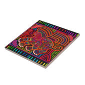 Carreau Kuna Indian Friendly Dragon (Côté)