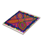 Carreau Kuna Indian Mola Flora (Côté)