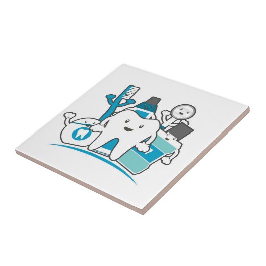 Carreau La bande propre de dents (Côté)