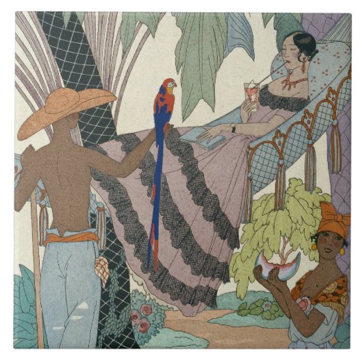 Carreau La beauté oisive (copie de pochoir) (Devant)