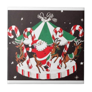Carreau La belle moitié du siècle vintage Père Noël et