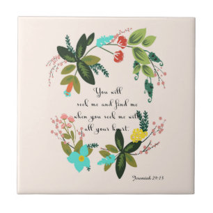 Carreau La bible exprime l'art en vers - 29:13 de Jérémie