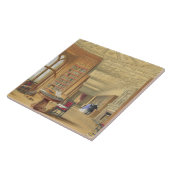 Carreau La bibliothèque, château de Windsor, 1838 (litho (Côté)