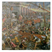 Carreau La capture de Constantinople en 1204 (huile sur le (Devant)