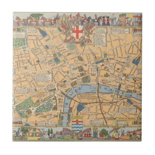 Carreau La carte des enfants de Londres, Angleterre (Devant)