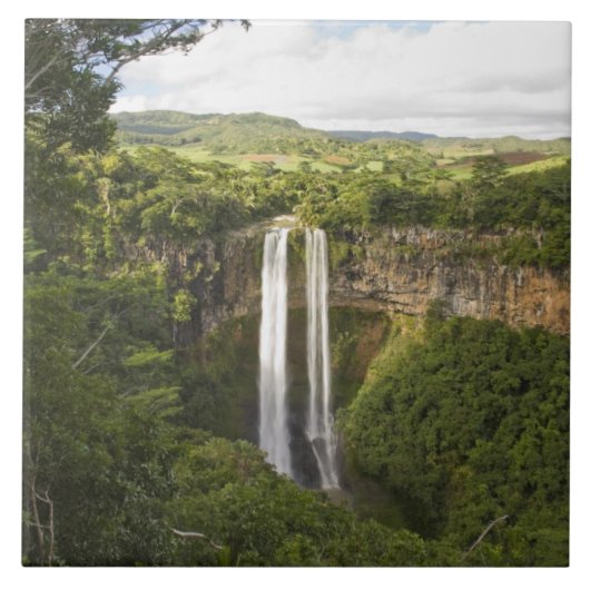 Carreau La cascade de Chamarel la plus haute de l'île Maur (Devant)