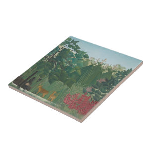 Carreau La Cascade de Henri Rousseau, Vintage Fine Art