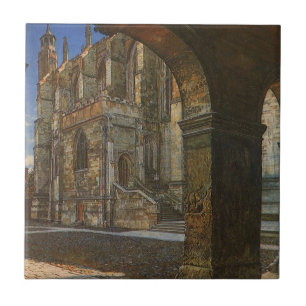 Carreau La chapelle d'Eton College par Anna Alma Tadema