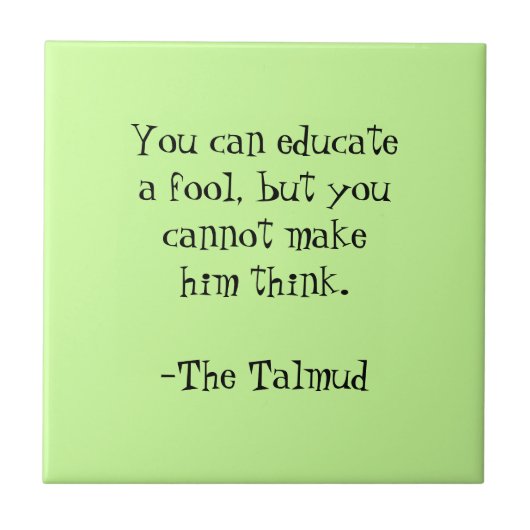 Carreau La citation de Talmud-Sagesse (Devant)