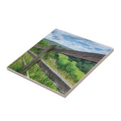 Carreau La clôture en bois dans la campagne anglaise (Côté)