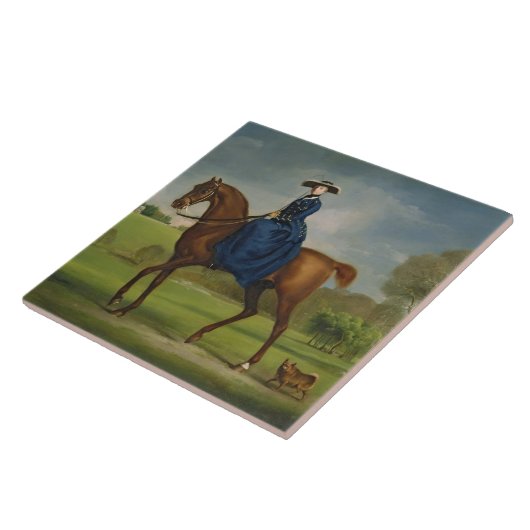 Carreau La comtesse de Coningsby dans le costume du ch (Côté)