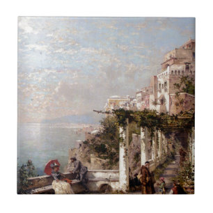 Carreau La côte d'Amalfi par Franz Richard Unterberger
