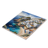 Carreau La côte d'Ibiza abrite de nombreuses belles îles g (Côté)