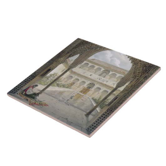 Carreau La cour d'Alberca à Alhambra, Grenade, (Côté)