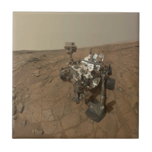 Carreau La Curiosité A Rover Sur La Surface De Mars.