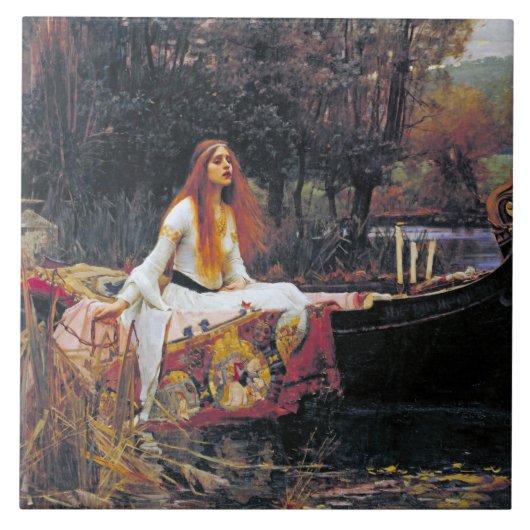 Carreau La Dame de Shalott, John William Waterhouse (Devant)