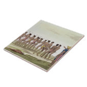 Carreau La danse de guerre des insulaires de Caroline, (Côté)