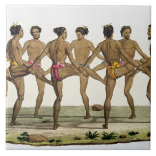 Carreau La danse des insulaires de Caroline, plaquent 22