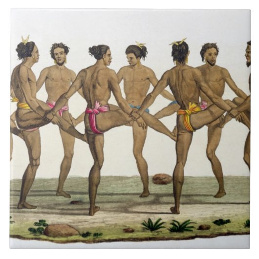 Carreau La danse des insulaires de Caroline, plaquent 22 (Devant)