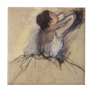 Carreau La danseuse d'Edgar Degas, Ballerina Art Vintage