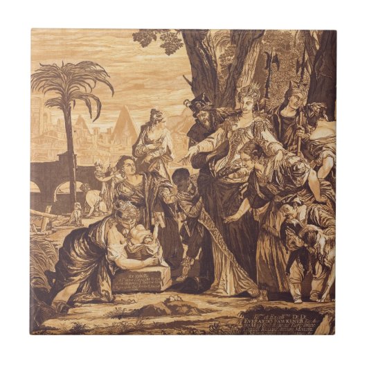 Carreau La découverte de Moïse du Livre de l'Exode (Devant)