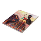 Carreau La déesse hawaïenne Pele Carrelage en céramique (Côté)