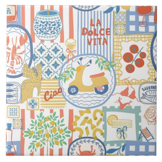 Carreau La Dolce Vita Italian Summer Lemons Mediterranean  (Devant)