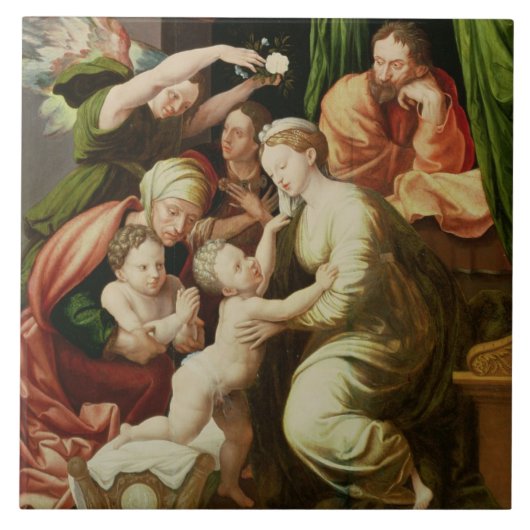 Carreau La famille sainte (Devant)