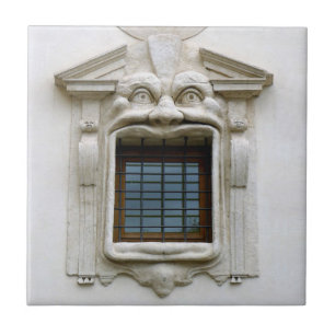 Carreau La fenêtre de la Bibliotheca Hertziana. Rome, céra