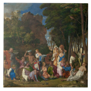 Carreau La fête des dieux (par Giovanni Bellini)