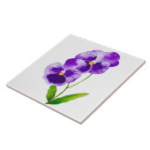 Carreau "La fête du Pansy" sur un carrelage en céramique ( (Côté)