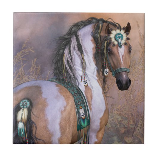 Carreau La Fille de la Tuile d'art du vent (Devant)