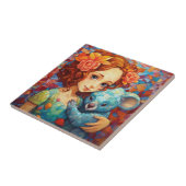 Carreau La fille et koala (Côté)