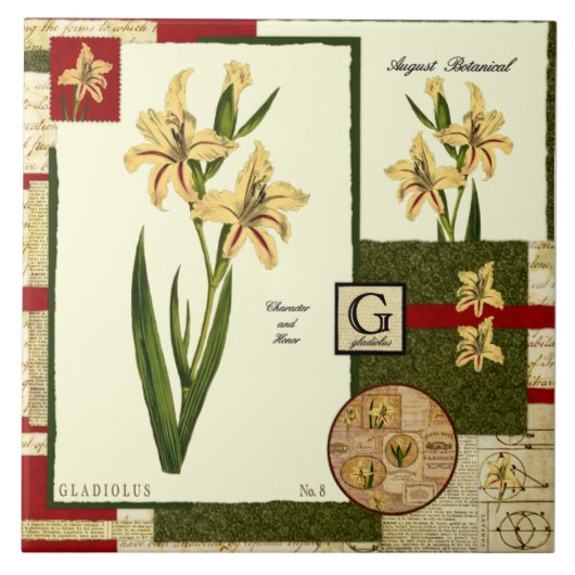 Carreau La fleur d'août (Devant)