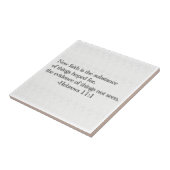 Carreau La foi est la substance des choses espérées (Côté)