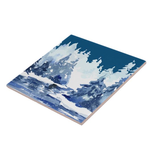 Carreau La forêt d'hiver (Côté)