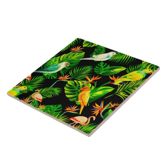 Carreau La forêt tropicale feuille (Côté)