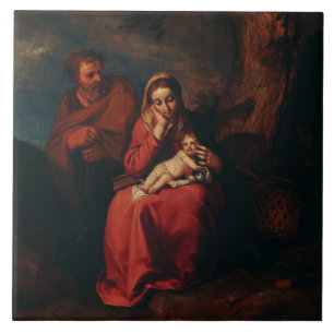 Carreau La Fuite en Égypte par Abraham Bloemaert